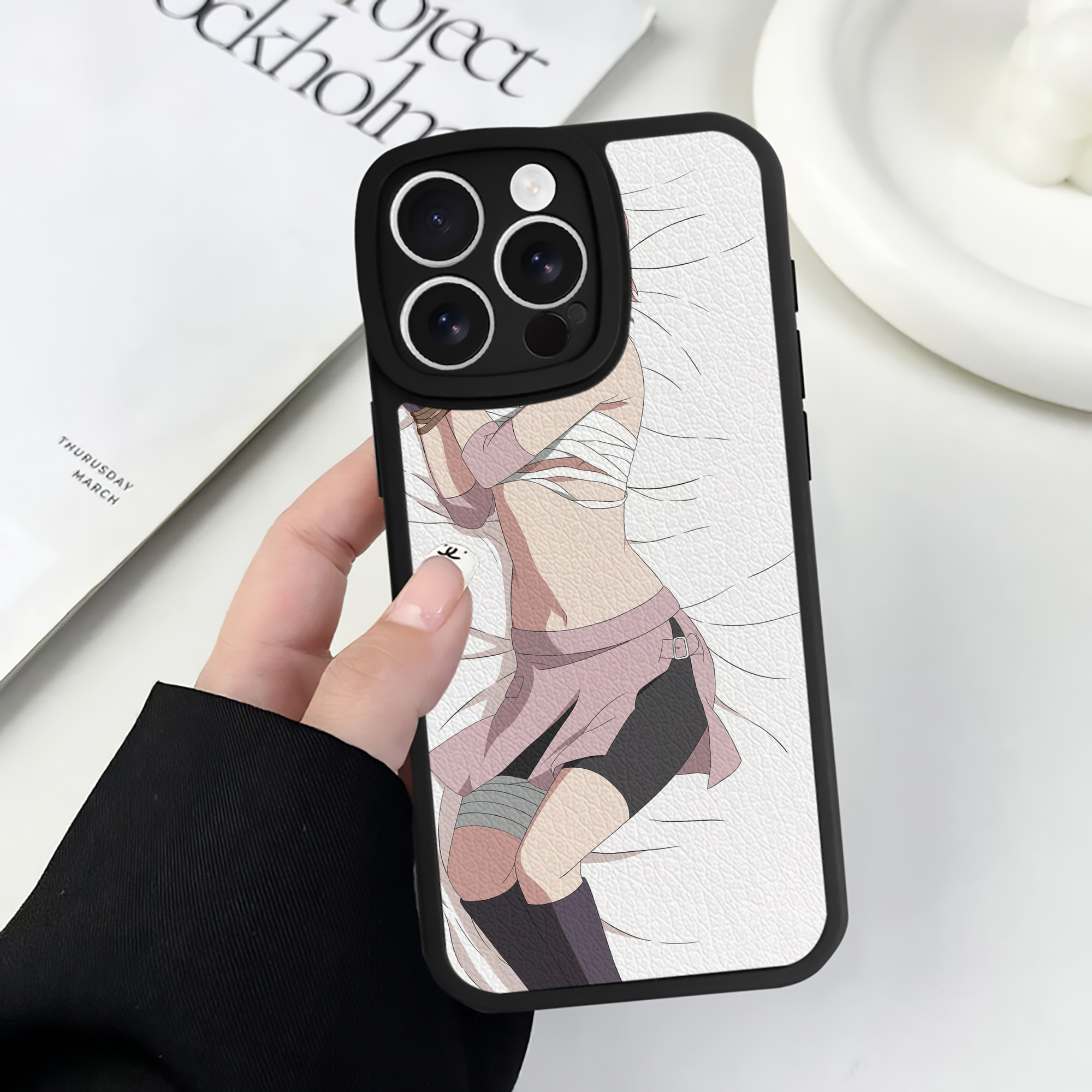 （画像用） NARUTO -ナルト- NARUTO -ナルト- 疾風伝 【iPhone 16シリーズ対応】シリコンスマホケース（レザー調） 材質：シリコン